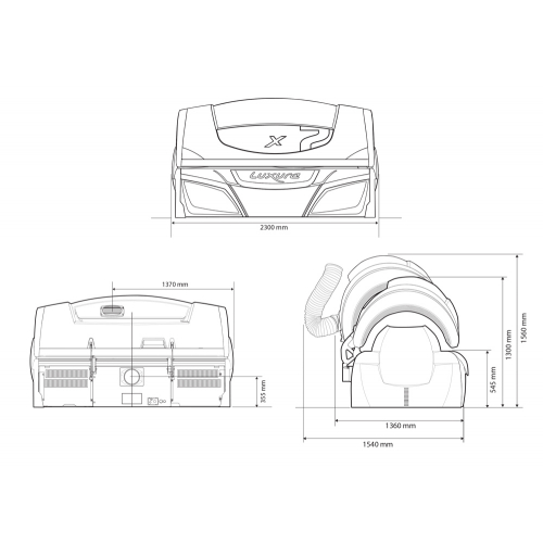 Горизонтальный солярий "Luxura X7 42 HIGHBRID"