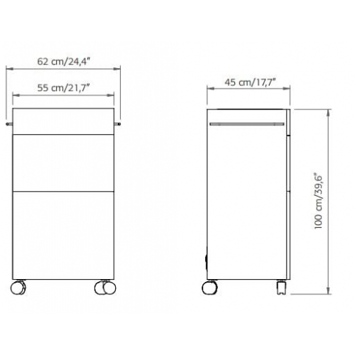 Тележка парикмахерская "T-Vale S"